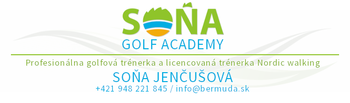 Profesionálna golfová trénerka a licencovaná trénerka Nordic walking
